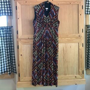 Chico’s printed empire waist modest maxi dress size 3 (US XL 16)